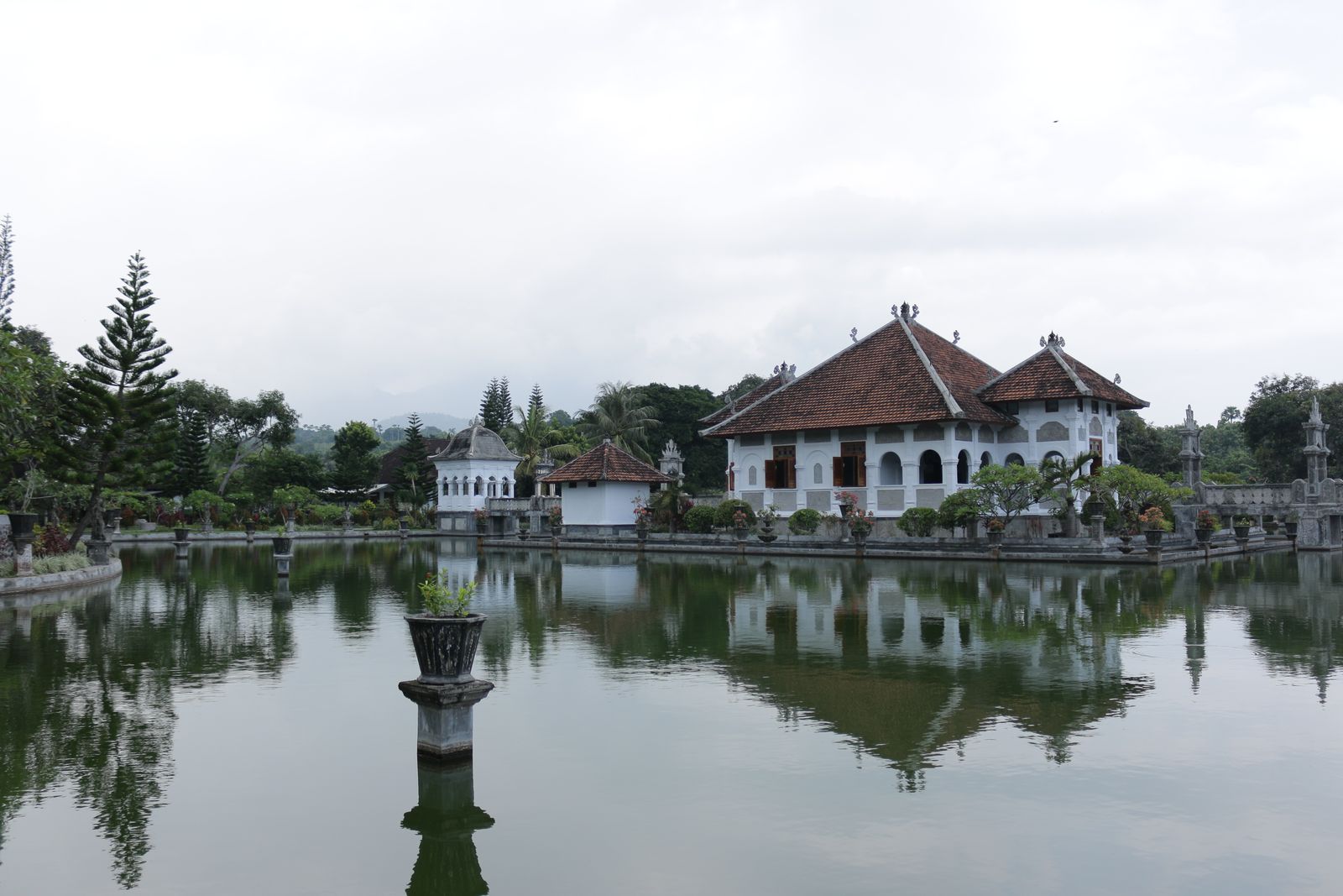 Taman Ujung Water Palace and its pools in Karangasem, Bali.